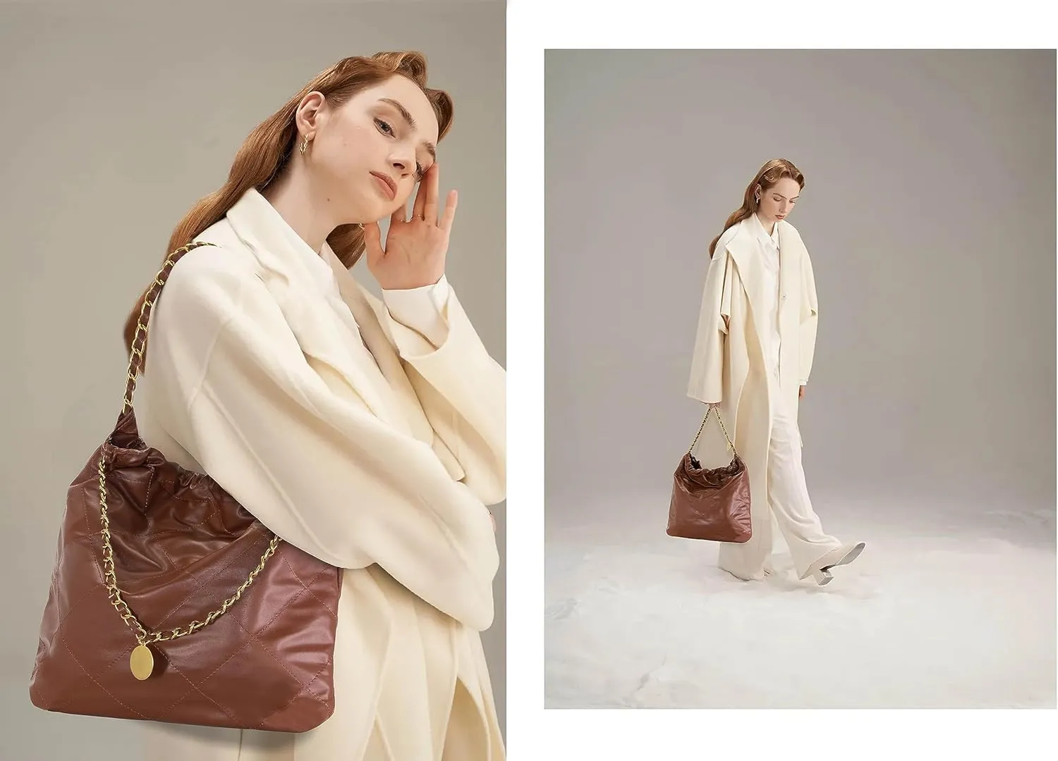 Crossbody Bag for Women Soft PU Leather Handbag Womens Hobo Shoulder bag with Wallet Diamond Plaid