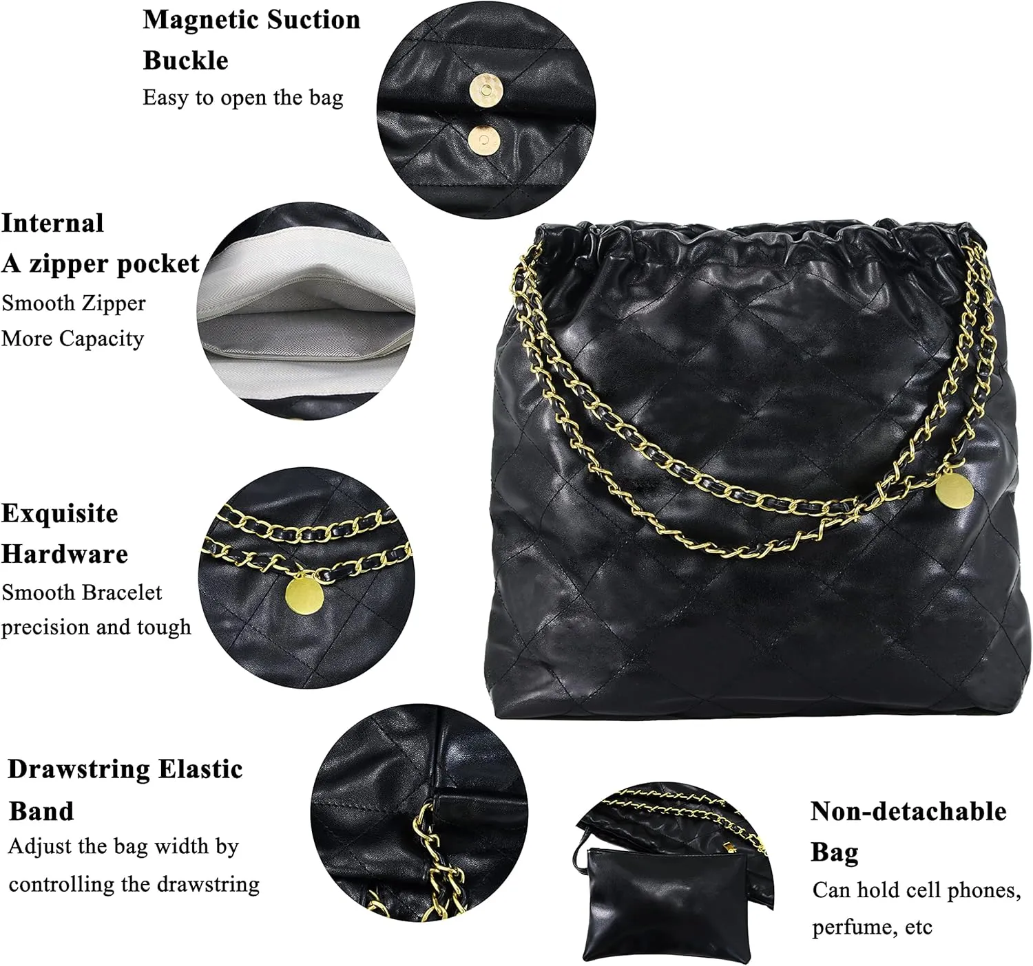Crossbody Bag for Women Soft PU Leather Handbag Womens Hobo Shoulder bag with Wallet Diamond Plaid