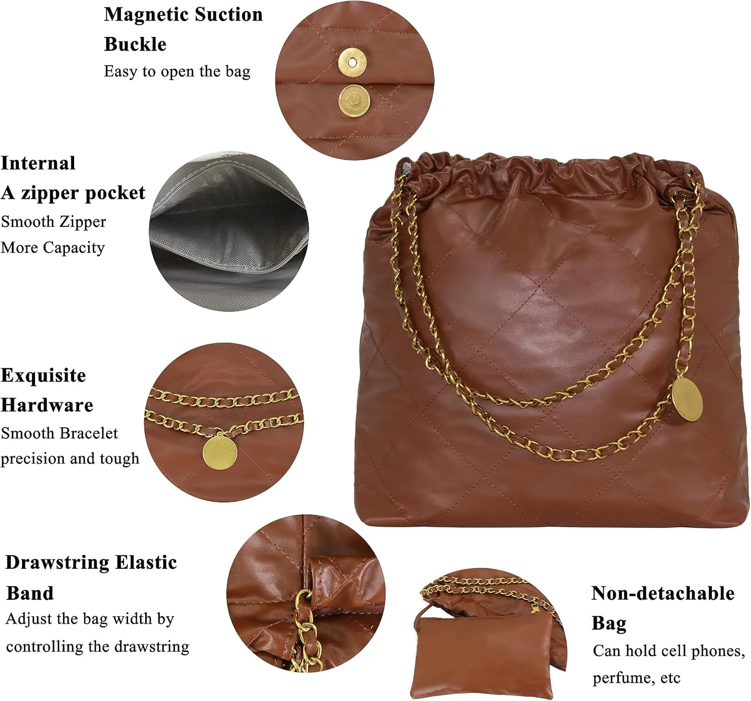 Crossbody Bag for Women Soft PU Leather Handbag Womens Hobo Shoulder bag with Wallet Diamond Plaid