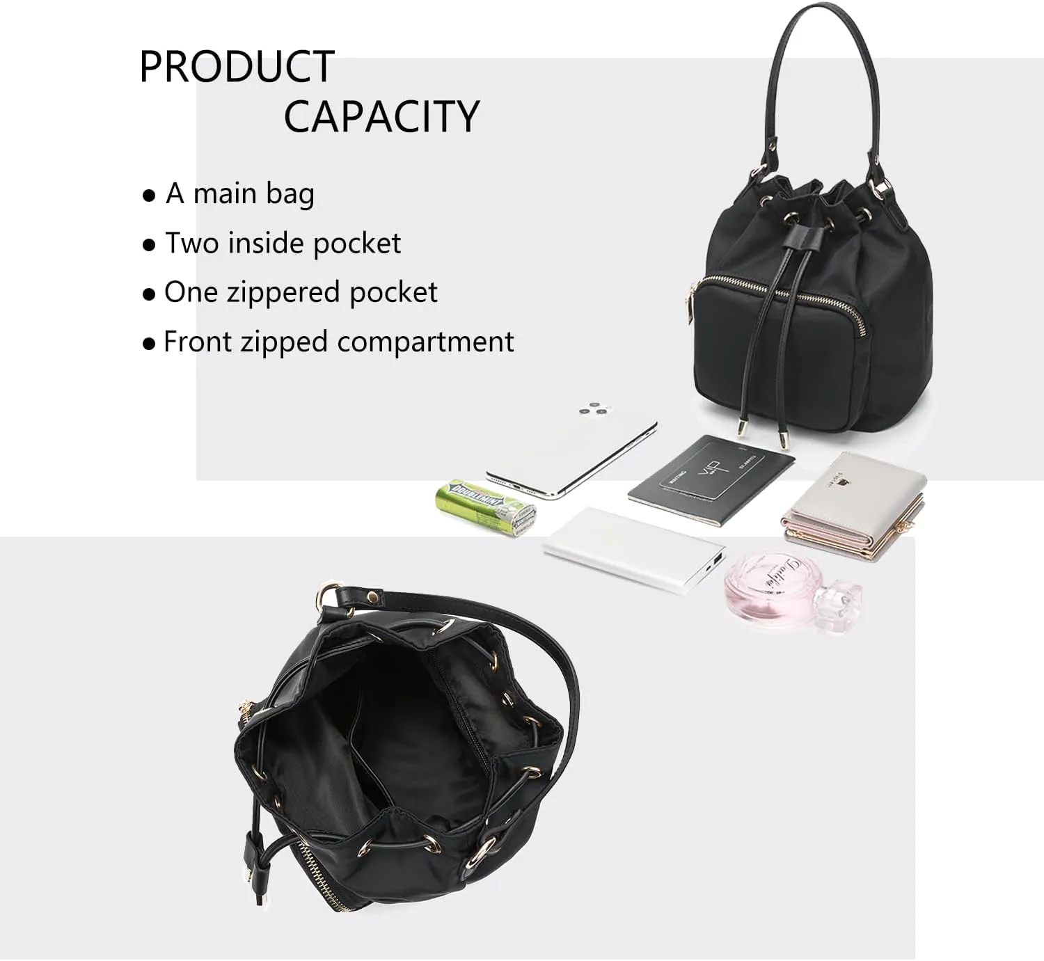 Crossbody Bag for Women - Stylish Bucket Handbag - Lightweight and Convenient - Ideal for Everyday Use