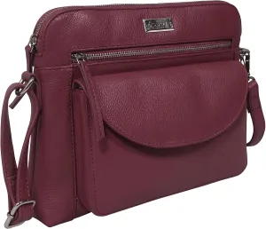 Crossbody Bags for Women Real Leather Sling with Multiple Pockets and Adjustable Strap