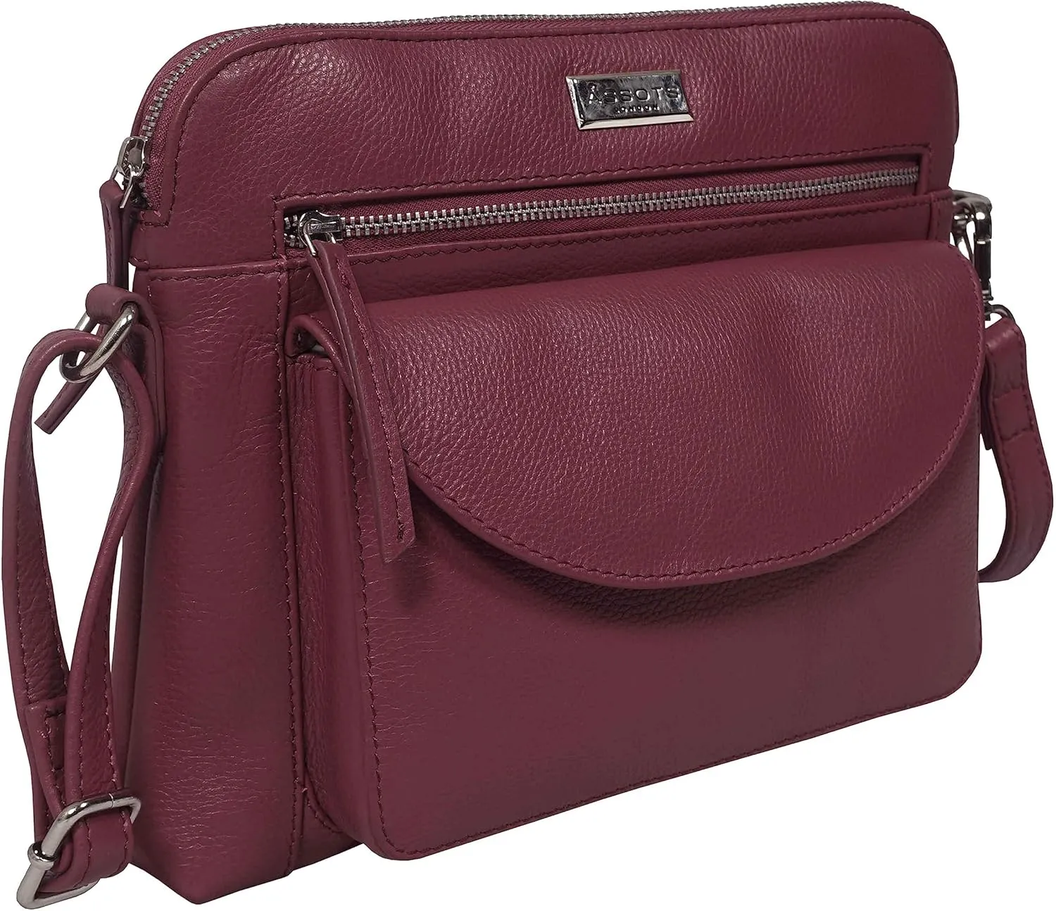 Crossbody Bags for Women Real Leather Sling with Multiple Pockets and Adjustable Strap