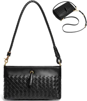 Crossbody Handbags for Women Shoulder Bags Hand Bag Women's Vegan Leather Bag Tote Bags Sling Lightweight Woven Evening Bags