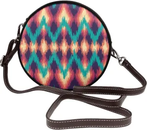 Crossbody Purse for Women, PU Leather Round Crossbody Bag, Mini Purses Handbags with Strap Zipper