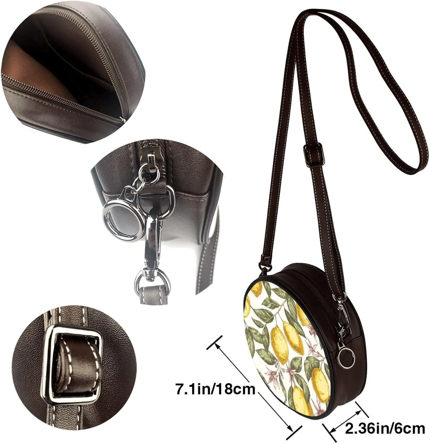 Crossbody Shoulder Bags for Women Small Round Satchel Handbags Purse