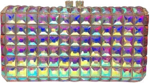Crystal Diamonds Purse Shoulder Bag Wedding Clutch Purses for Women Bride Clutch Rhinestone Clutch Purse Mosaic Multi Gold