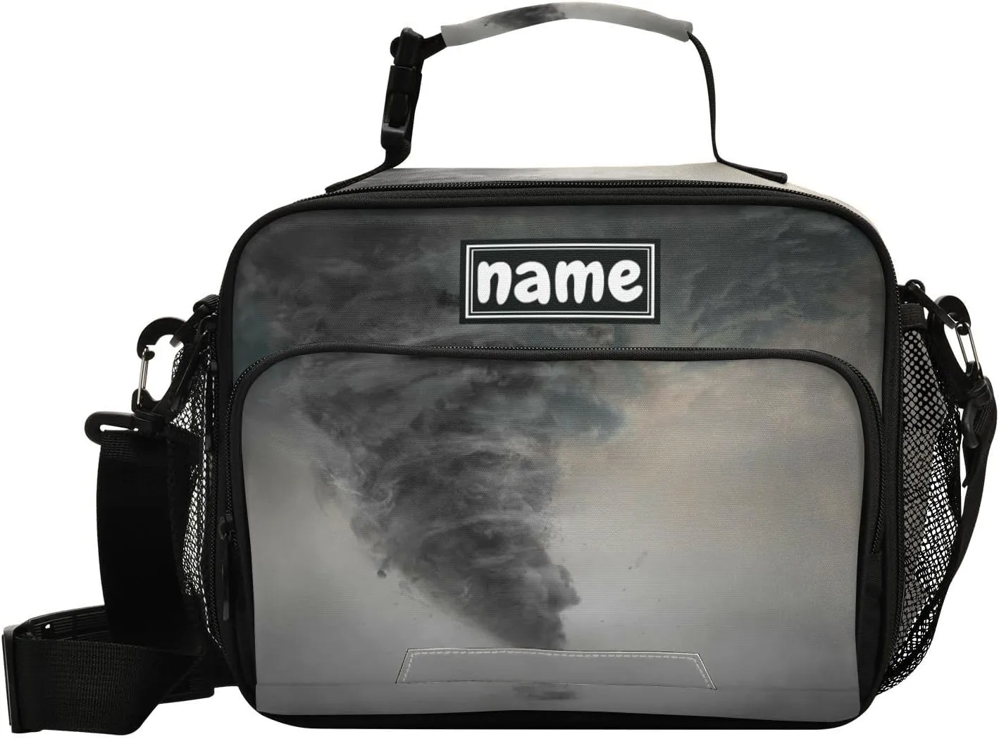 Custom 3D Tornado Lunch Bag for Boys Girls Kids, Personalized Your Name Lunch Tote Bags Insulated Lunch Box for School Travel Picnic