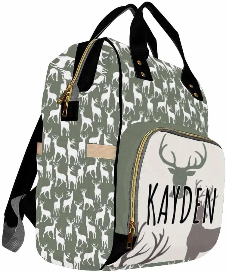 Custom Backpacks with Name Personalized Baby Diaper Bag Monogram Nappy Backpack with Thermal Pockets for Adults Kids Travel Outdoor Mommy Bag Waterproof Diaper Bag Customized Gift