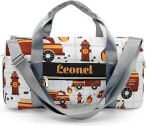 Custom Duffel Bag Sports Fire Truck Car Personalized Duffel Bag,Customized Sport Player Travel Bag for Gifts