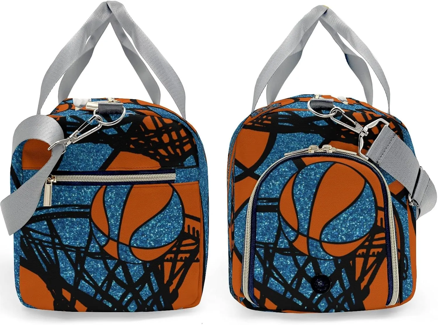 Custom Duffel Overnight Travel Bag for Sports Workout Girls Boys,Basketball Gym Ocean Personalized Duffle Bag Gifts