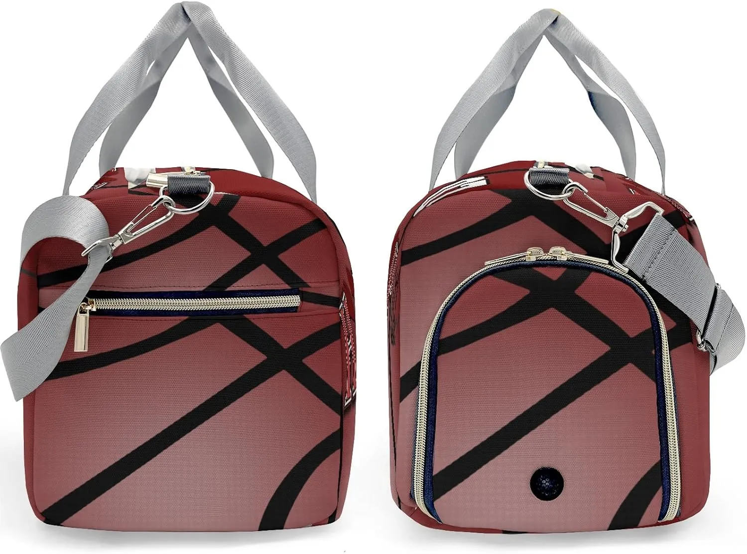Custom Gift Sport Player Duffel Bag for Hoop it Basketball Red Travel Carry On Bag for Business Trips Sports Bag