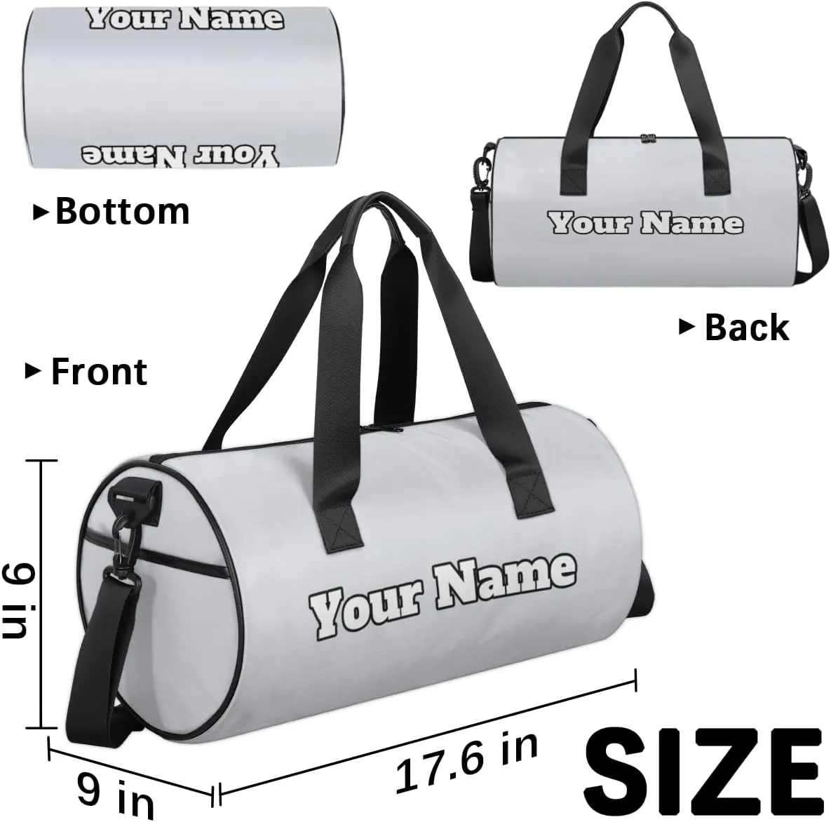 Custom Gym Bag for Women Men with Name, Personalized Dragonfly Duffel Bag for Sports, Waterproof Dance Bag, Lightweight Carryon Gym Bag, Dragonfly Print