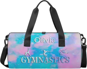 Custom Gymnastics Duffel Bag Round Personalized Name Dance Ballet Bags Waterproof