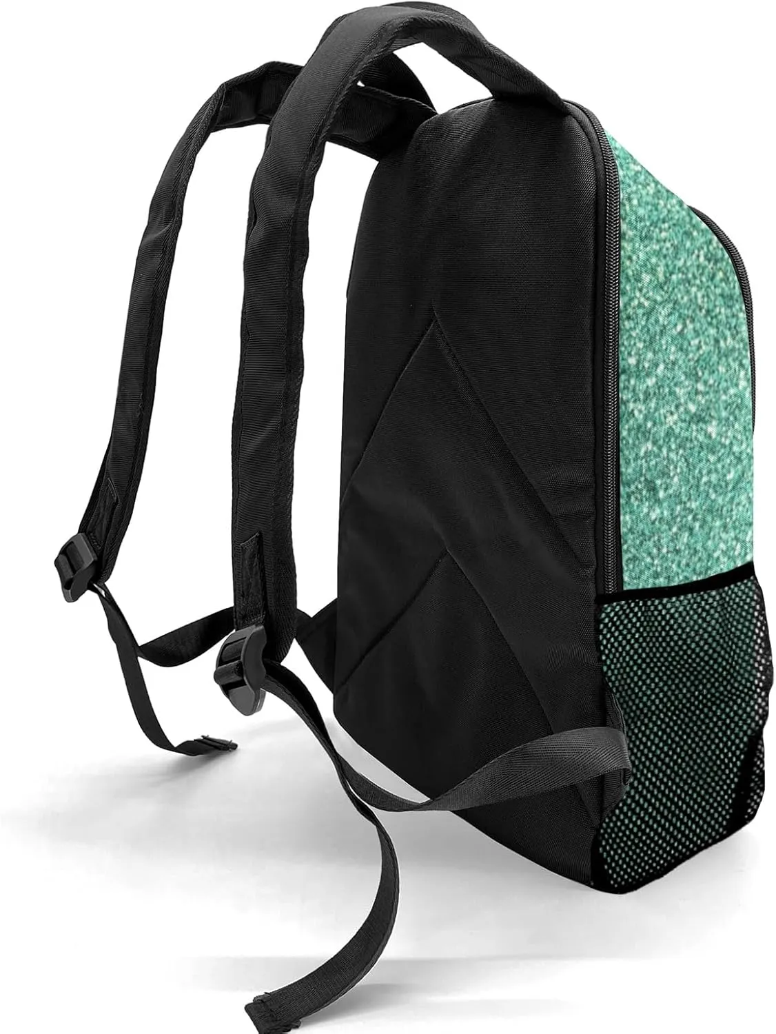 Custom Gymnastics Green Bling Print School Backpack Multipurpose Casual Bag Personalized with Name Waterproof Sport Daypack Travel Man Woman Bags