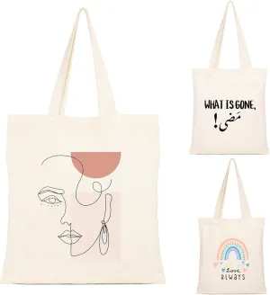 Custom Tote Bag Personalized Canvas Bags with Logo or Design, Shopping Travel Business Activities Reusable Bag