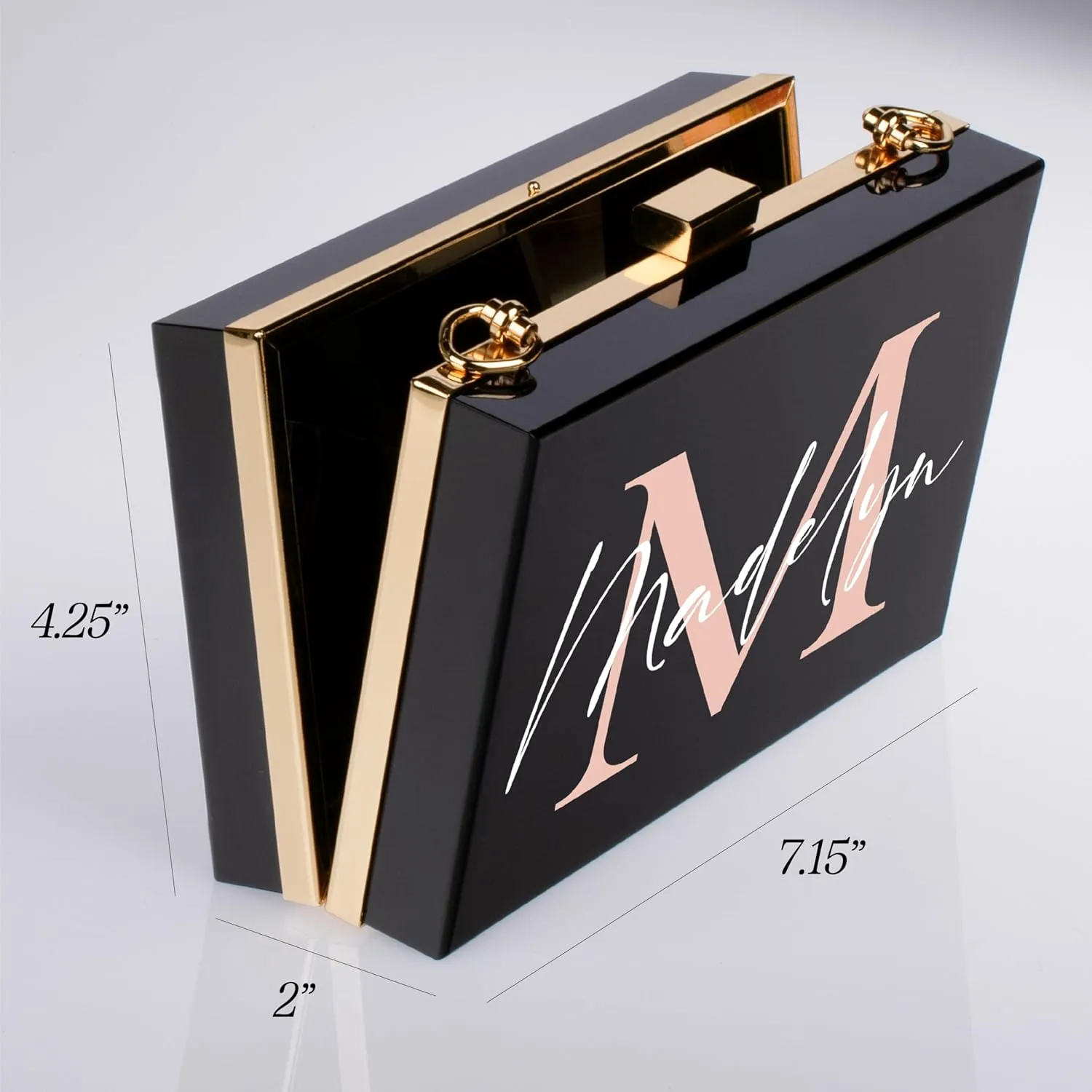 Customization Mill Personalized Initial Acrylic Purse with Name