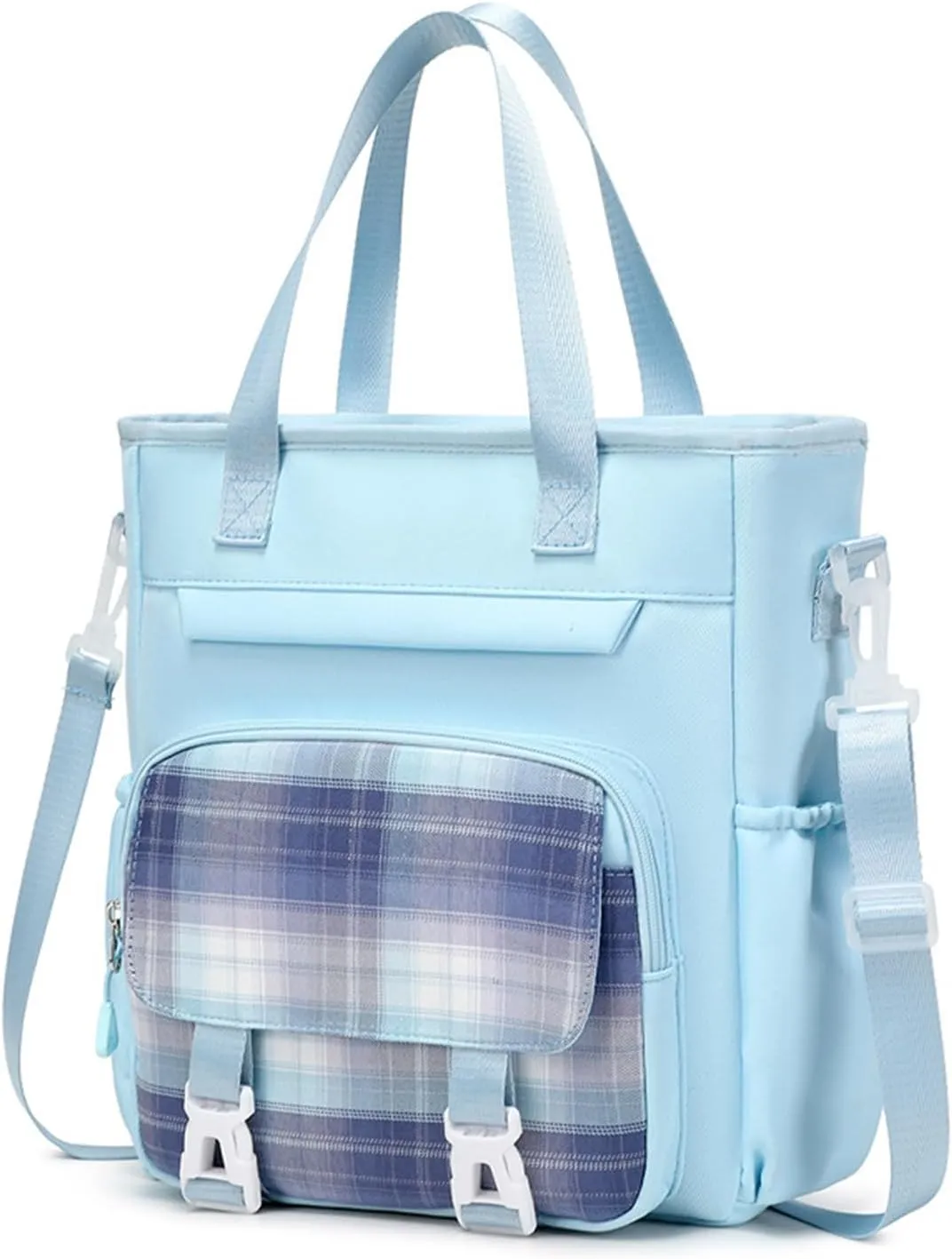 Cute Backpack with Messenger Bag, Backpack with Shoulder Crossbody Sling Lunch Bag (Blue,Lunch Bag)