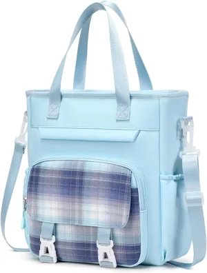 Cute Backpack with Messenger Bag, Backpack with Shoulder Crossbody Sling Lunch Bag (Blue,Lunch Bag)