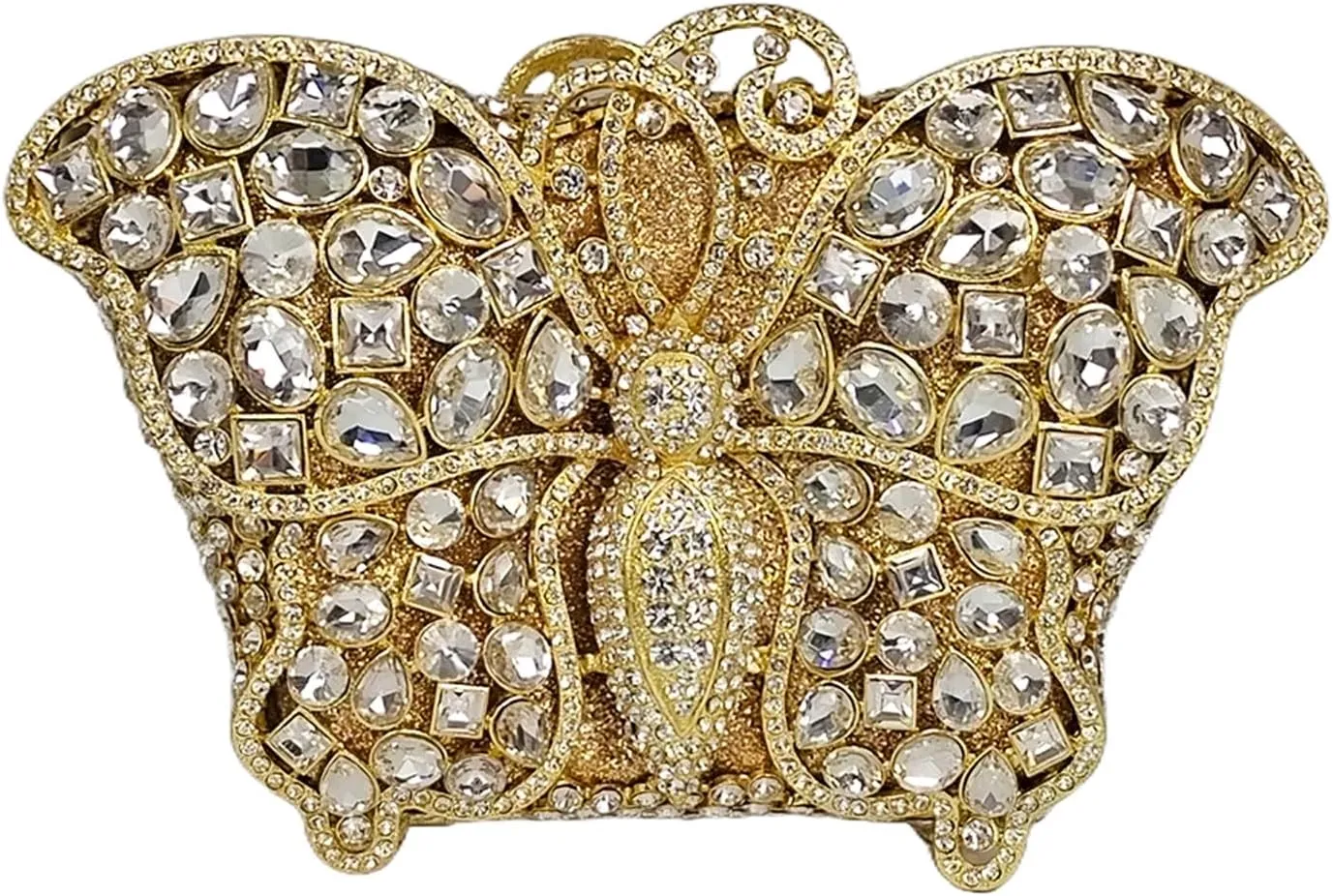 Cute Butterfly Evening Bag Bling Rhinestone Purse Animal Crystal Clutch for Wedding Prom Party Handbag