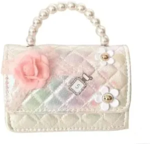 Cute Girl Mini Crossbody Kids Purse Toddler Shoulder Bag Handbag Birthday Gift Pretend Play Party Toy Holiday Christmas Gift