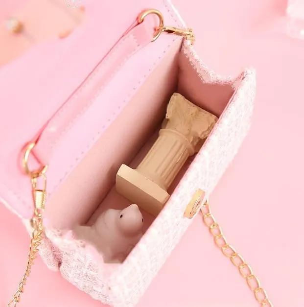 Cute Girl Mini Crossbody Kids Purse Toddler Shoulder Bag Handbag Birthday Gift Pretend Play Party Toy Holiday Christmas Gift