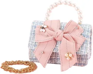 Cute Girl Mini Crossbody Kids Purse Toddler Shoulder Bag Handbag Birthday Gift Pretend Play Party Toy Holiday Christmas Gift