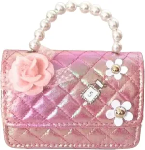 Cute Girl Mini Crossbody Kids Purse Toddler Shoulder Bag Handbag Birthday Gift Pretend Play Party Toy Holiday Christmas Gift