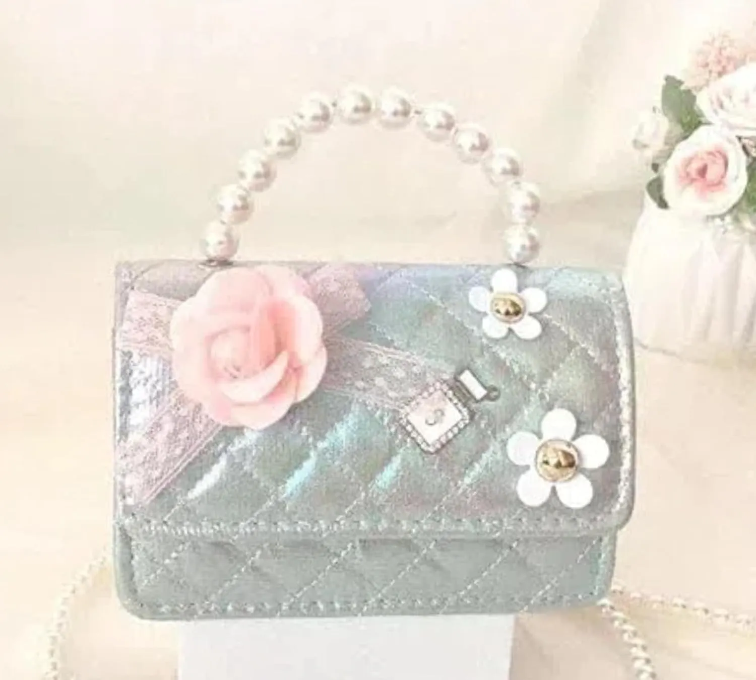Cute Girl Mini Crossbody Kids Purse Toddler Shoulder Bag Handbag Birthday Gift Pretend Play Party Toy Holiday Christmas Gift