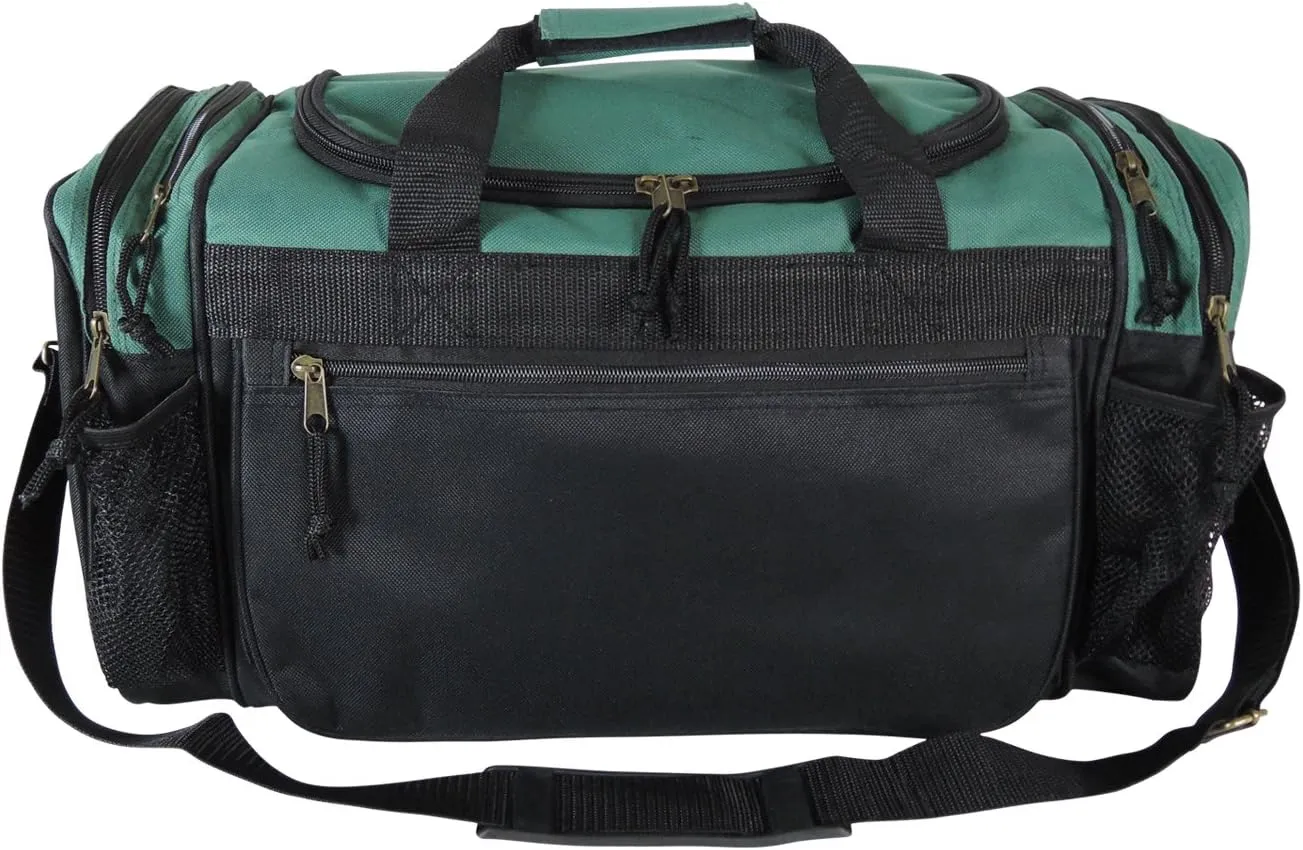 DALIX 20" Sports Duffle Bag w Mesh and Valuables Pockets Travel Gym
