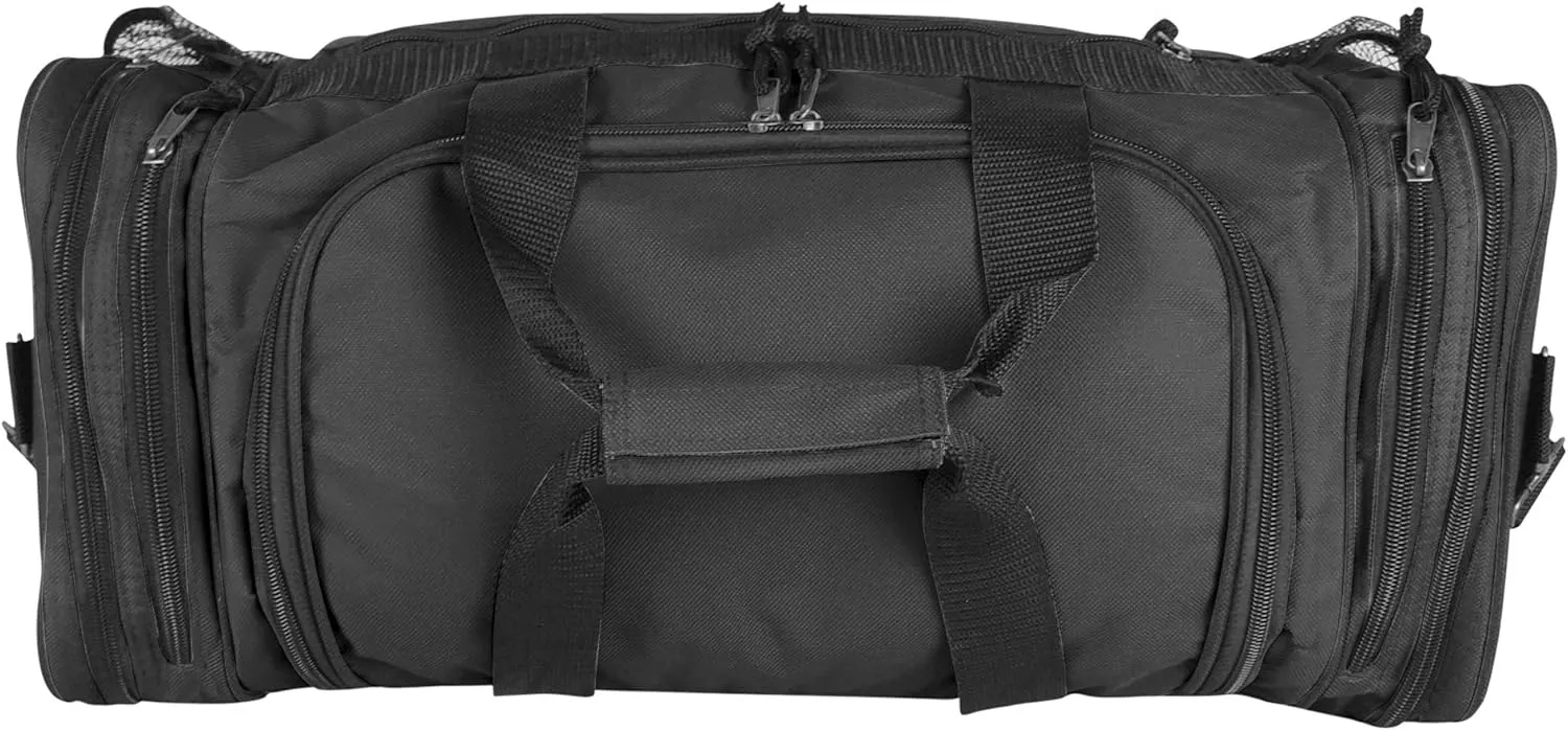 DALIX 20" Sports Duffle Bag w Mesh and Valuables Pockets Travel Gym