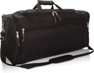 DALIX 25" Extra Large Vacation Travel Duffle Bag in Black