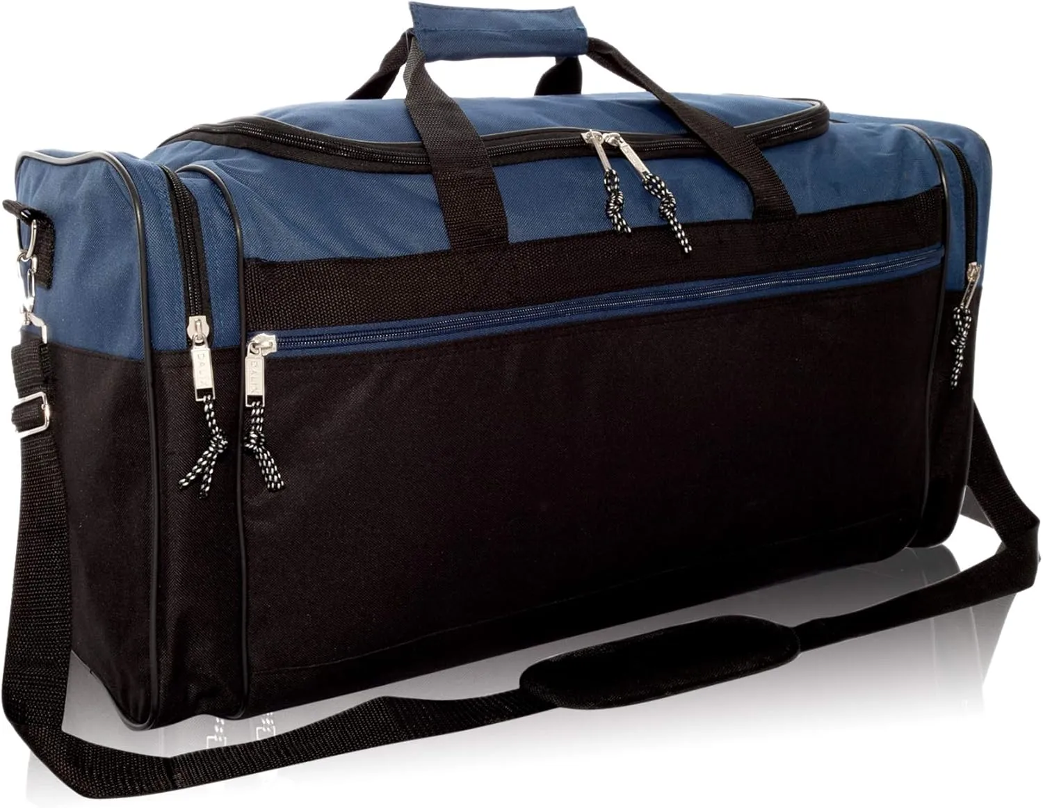DALIX 25" Extra Large Vacation Travel Duffle Bag in Navy and Black