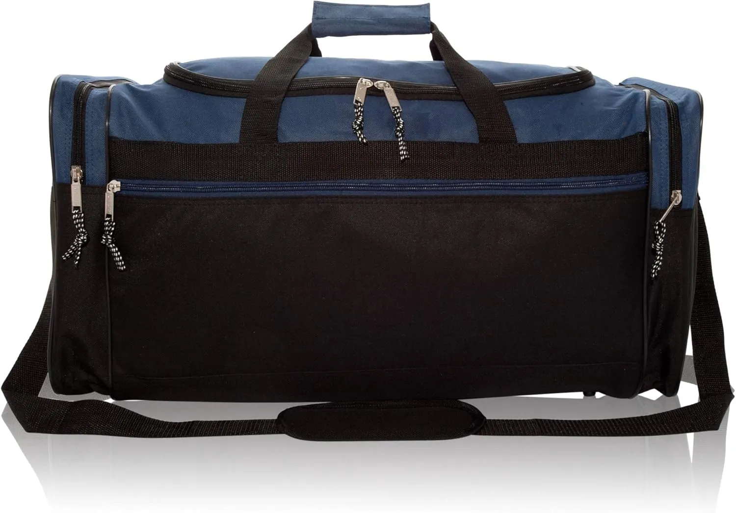 DALIX 25" Extra Large Vacation Travel Duffle Bag in Navy and Black