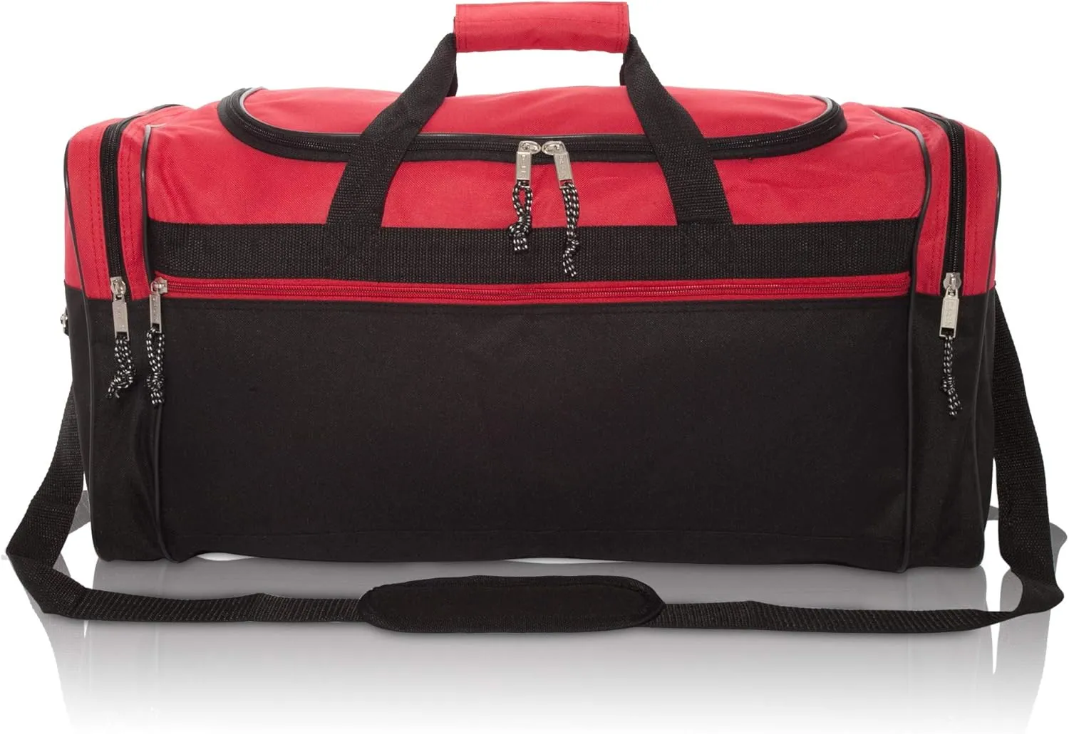 DALIX 25" Extra Large Vacation Travel Duffle Bag in Red and Black