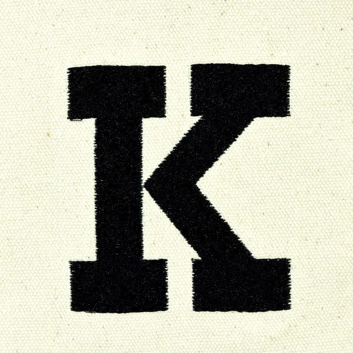 DALIX Initial Tote Bag Personalized Monogram Black Star Zippered Top Letter - K