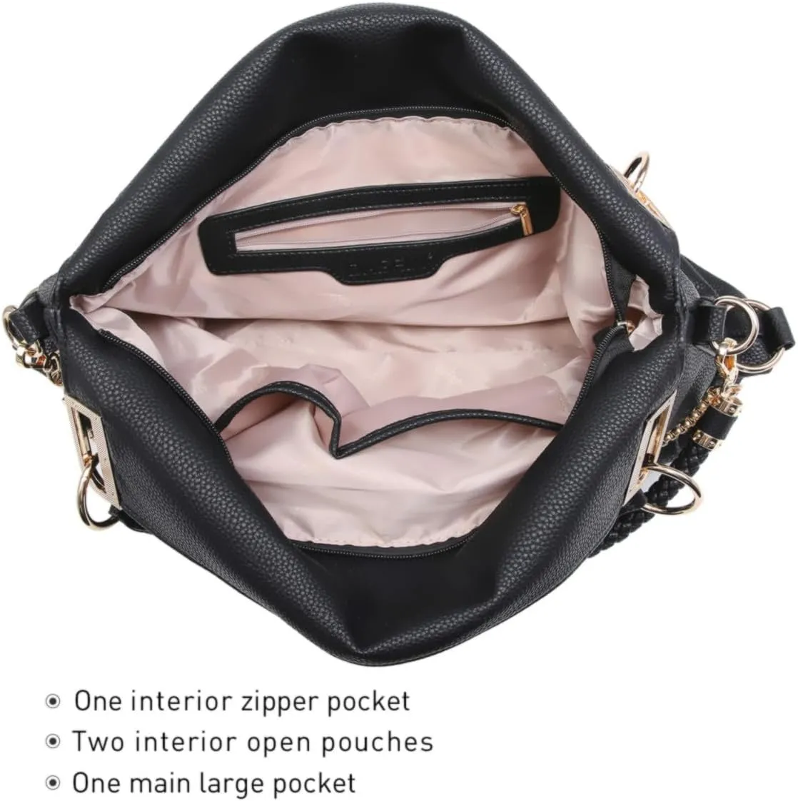 Dasein Purses for Women Vegan Leather Handbags Rhinestones Hobo Bags Tote Purse Shoulder Bag Ladies Handbag