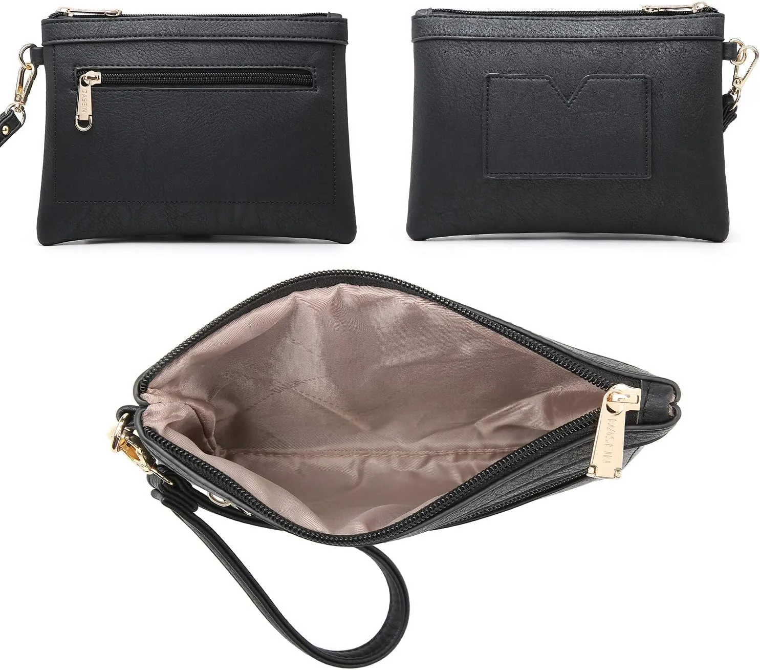 Dasein Purses Handbags for Women Satchel Vegan Leather Shoulder Bags Work Tote for Ladies with Matching Clutch
