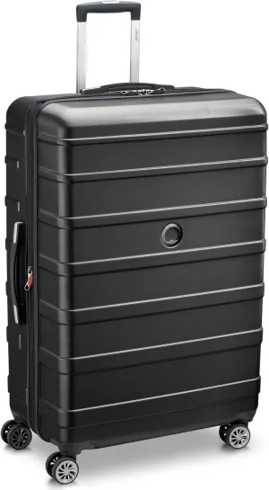 DELSEY PARIS Margot Hardside Luggage, Dual Wheel Spinners for Smooth Travel, Expandable with Spacious & Organizable compartments, Men and Women, Black, Large Check-In 28-Inch