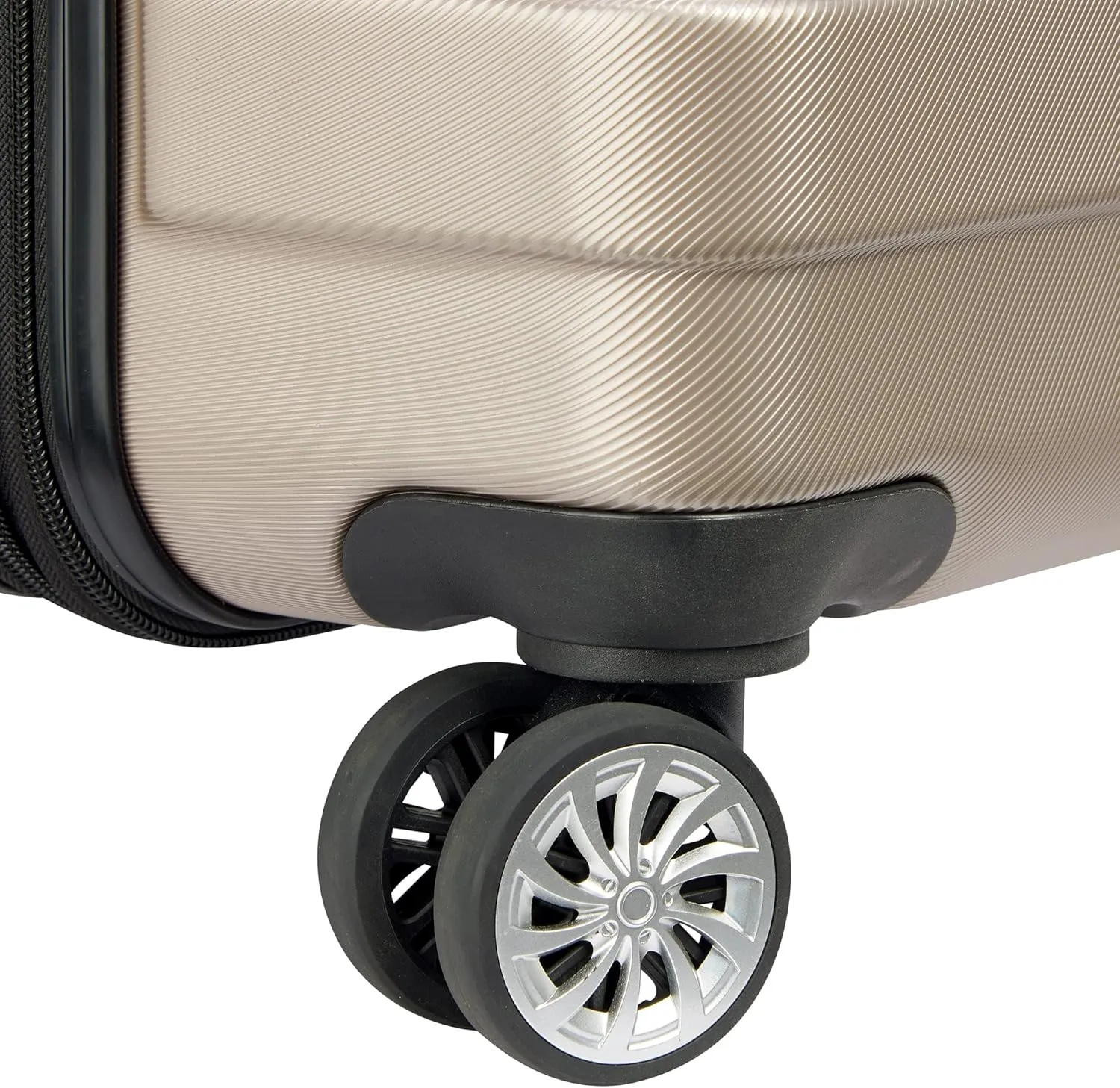 DELSEY PARIS Margot Hardside Luggage, Dual Wheel Spinners for Smooth Travel, Expandable with Spacious & Organizable compartments, Men and Women, Gold, Carry-On 20-Inch