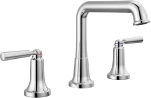 Delta Faucet Saylor Chrome Widespread Bathroom Faucet 3 Hole, Chrome Bathroom Faucet for Bathroom Sink, Bathroom Sink Faucet with Diamond Seal Technology, Metal Drain Assembly, Chrome 3536-MPU-DST