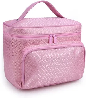 Diamond Lattice Big Cosmetic Bag Ladies Waterproof Professional Bath Products Washing Necessities Travel Agency Cosmetic(black-JoJo's Bizarre Adventure1)