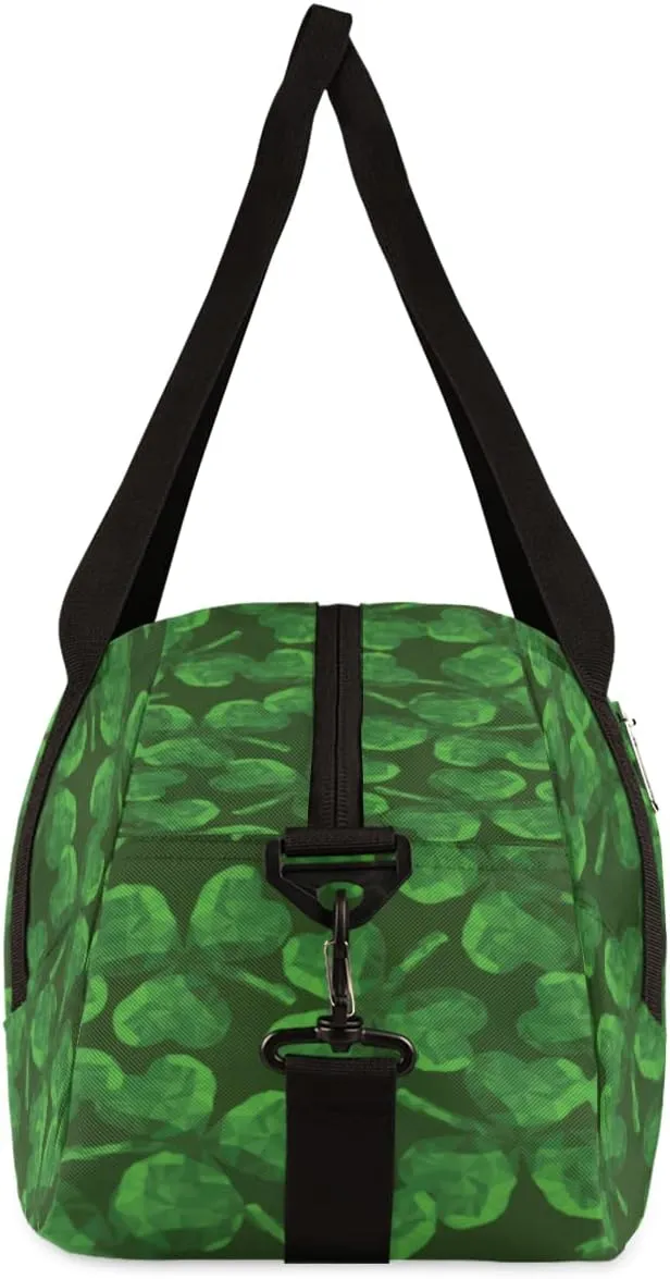 Diamond Lucky Clover Kids Duffel Bag for Girls Boys Teens, Custom Name Dance Bag Overnight Small Duffel Bag Carry On Weekend Sports Gym Travel Bag for School Practice Gymnastics Ballet