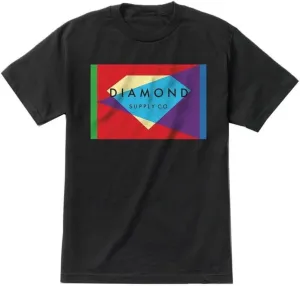 Diamond Supply Co. Geometric TEE Black Multi Color Screenprint Mens T-Shirt Black M