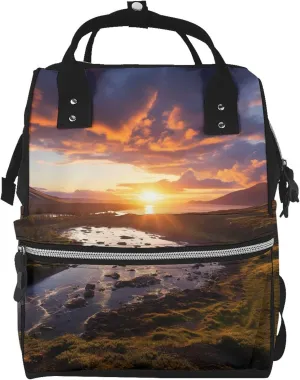 Diaper Bag Backpack Beautiful Sunrise Nappy Backpack Maternity Baby Nappy Bag Changing Bags for Travel