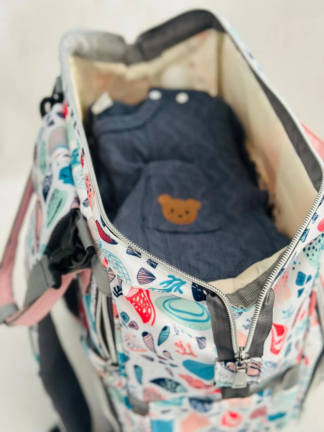 Diaper Bag BackPack, DiaperBag HandsFree, Multi Function Waterproof Diaper Bag, Baby Diaper BackPack USB, Travel Diaper Bag, Girl Diape Bag