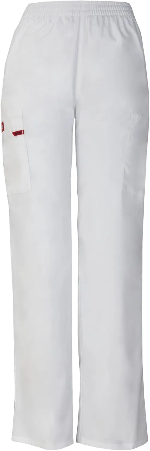 Dickies EDS Signature Scrubs for Women, Elastic Waist Pull-On Cargo Pants for Women in Soft Brushed Poplin 86106