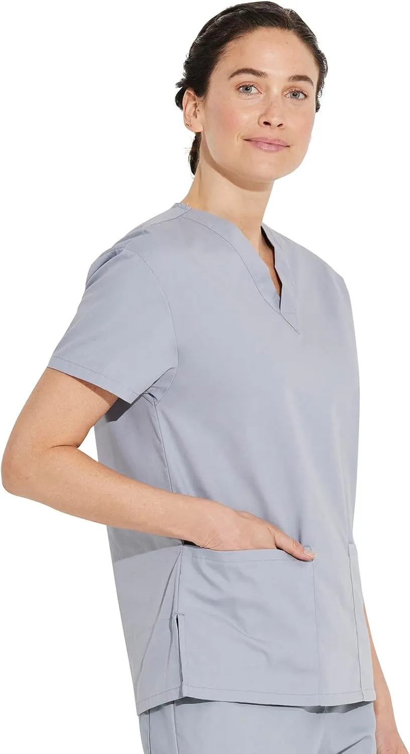 Dickies Women's V-Neck Scrub Top with 3 Pockets and Side Vents - 86706