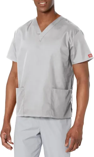 Dickies Women's V-Neck Scrub Top with 3 Pockets and Side Vents - 86706