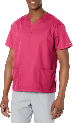 Dickies Women's V-Neck Scrub Top with 3 Pockets and Side Vents - 86706