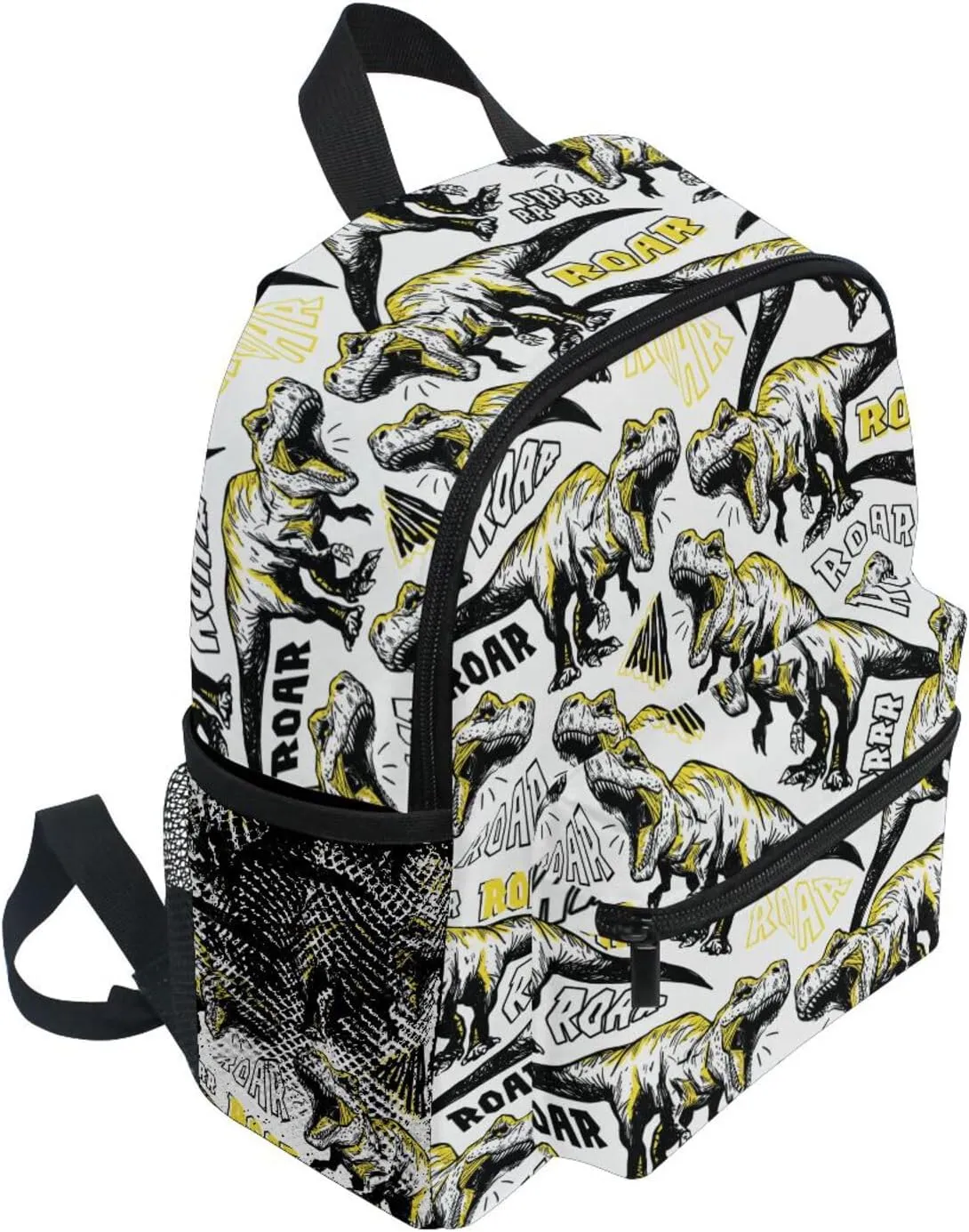 Dino Roar Toddler Backpack for Kids Girls Boys School Mini Backpacks with Chest Strap Book Bag for Travel Preschool Kindergarten Elementary,S